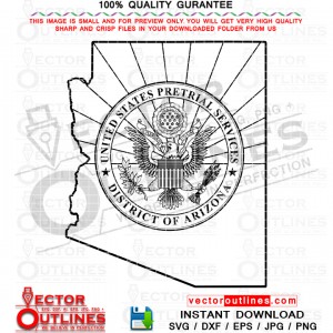 UNITED STATES PRETRIAL SERVICES vector file, svg dxf file for laser cutting, laser engraving, Cricut, cut file, cnc router file, EZ Cad file