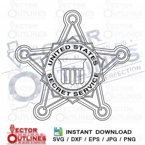 United States Secret Service Badge logo svg cnc
