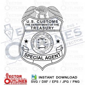 US Customs the Department of the Treasury Special Agent svg