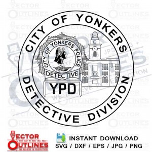 CITY OF YONKERS Detective Division svg cut
