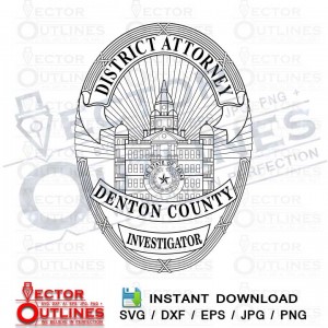 Denton County District Attorney svg cnc cut