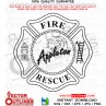 Appleton Fire Rescue Patch vector file, svg dxf file for laser cutting, laser engraving, Cricut, cut file, cnc router file, EZ Cad file