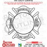 Bedford Hills Fire Dept. Badge vector file, svg dxf file for laser cutting, laser engraving, Cricut cut file, cnc router file, EZ Cad file