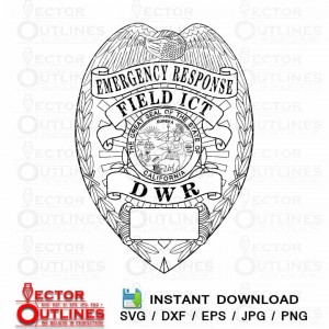 California Emergency response Field ICT DWR SVG vector Badge