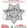 PACIFICA POLICE BADGE VECTOR FILE svg dxf file for laser cutting, laser engraving, cricut cut file, cnc router file, ez cad file