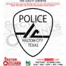 Haltom City Texas Police patch vector file svg dxf file for laser cutting, laser engraving, cricut cut file, cnc router file, ez cad file