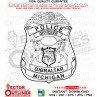 Gibraltar Police Officer Badge Michigan vector file, svg dxf file for laser cutting, laser engraving, Cricut cut file, cnc router file, EZ Cad file