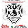 Arizona K9 Police Patch vector file, svg dxf file for laser cutting, laser engraving, Cricut cut file, cnc router file, EZ Cad file