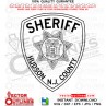 Hudson County Sheriff Patch NJ vector file, svg dxf file for laser cutting, laser engraving, Cricut cut file, cnc router file, EZ Cad file