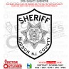 Hudson County Sheriff Shoulder Insignia vector file, svg dxf file for laser cutting, laser engraving, Cricut cut file, cnc router file, EZ Cad file