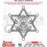 Sheriff Badge Oswego County NY vector file, svg dxf file for laser cutting, laser engraving, Cricut cut file, cnc router file, EZ Cad file