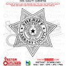 Sheriff Badge Tarrant County Texas vector file, svg dxf file for laser cutting, laser engraving, Cricut cut file, cnc router file, EZ Cad file