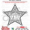 Putnam County Sheriff Badge vector file, svg dxf file for laser cutting, laser engraving, Cricut cut file, cnc router file, EZ Cad file