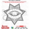 BLANK 7 pointed Sheriff Star BADGE VECTOR FILE svg dxf file for laser cutting, laser engraving, cricut cut file, cnc router file, ez cad file