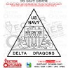 US Navy Riv Div 531 Delta Dragons Patch vector file, svg dxf file for laser cutting, laser engraving, Cricut cut file, cnc router file, EZ Cad file