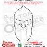 Spartan Helmet vector file, svg dxf file for laser cutting, laser engraving, Cricut cut file, cnc router file, EZ Cad file